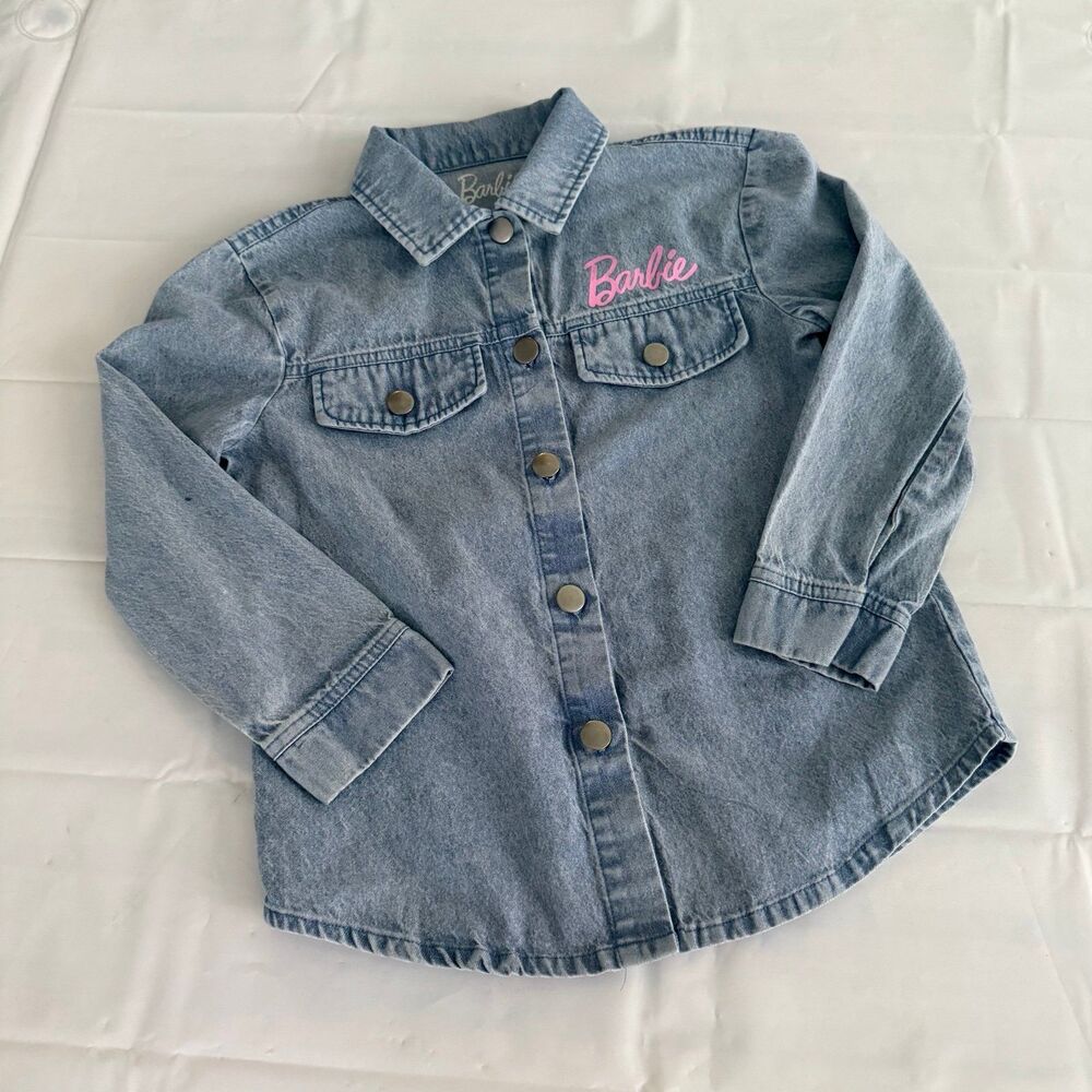 Barbie Denim Shirt Jacket Girls S Shacket Together We Shine Fall Mattel